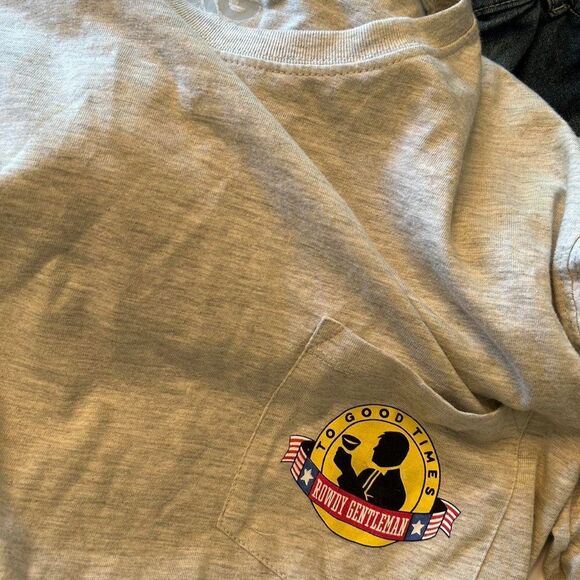 Medium Rowdy Gentleman Retro JFK Rookie Card New With Tags Long Sleeve Tee - Picture 8 of 8